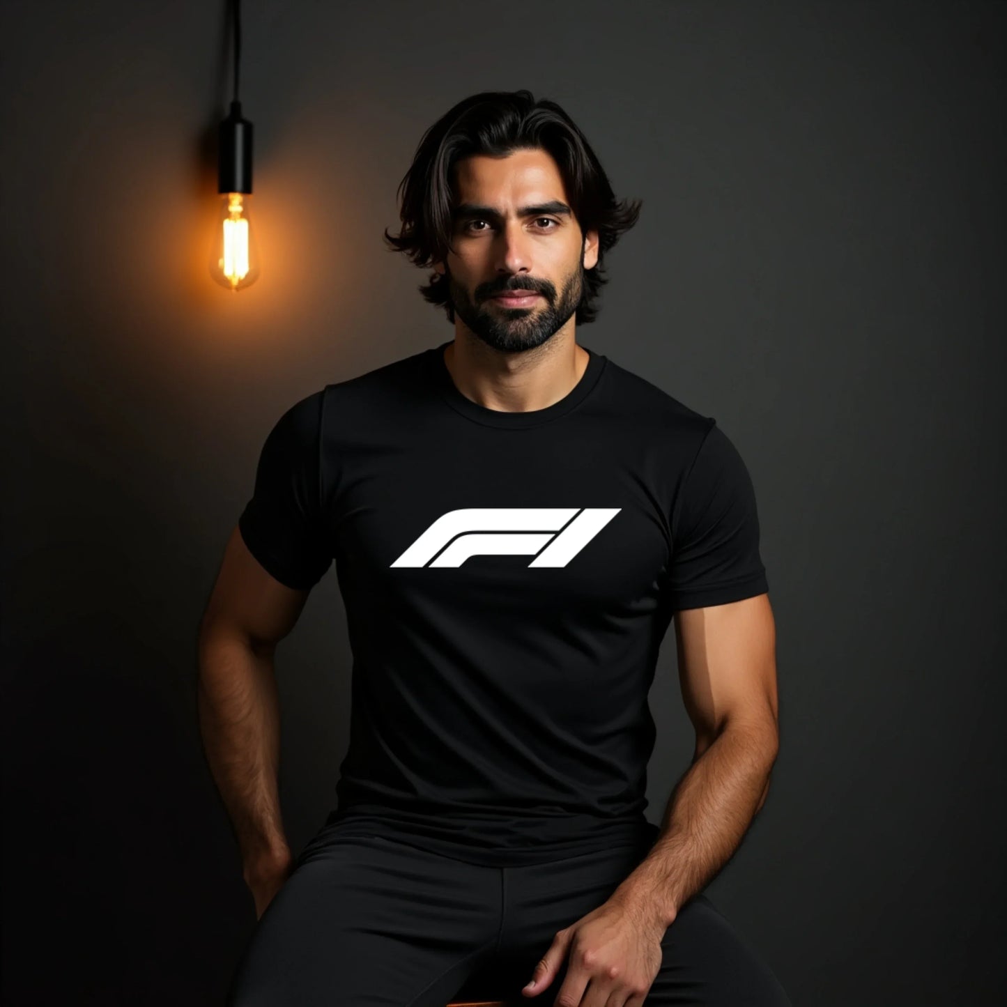 Cosmo Pitstop Crew Neck | Black - White Label - Cosmo Attire