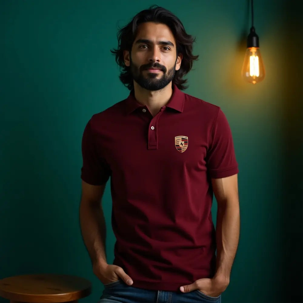 Cosmo Porsche Mark | Maroon Polo