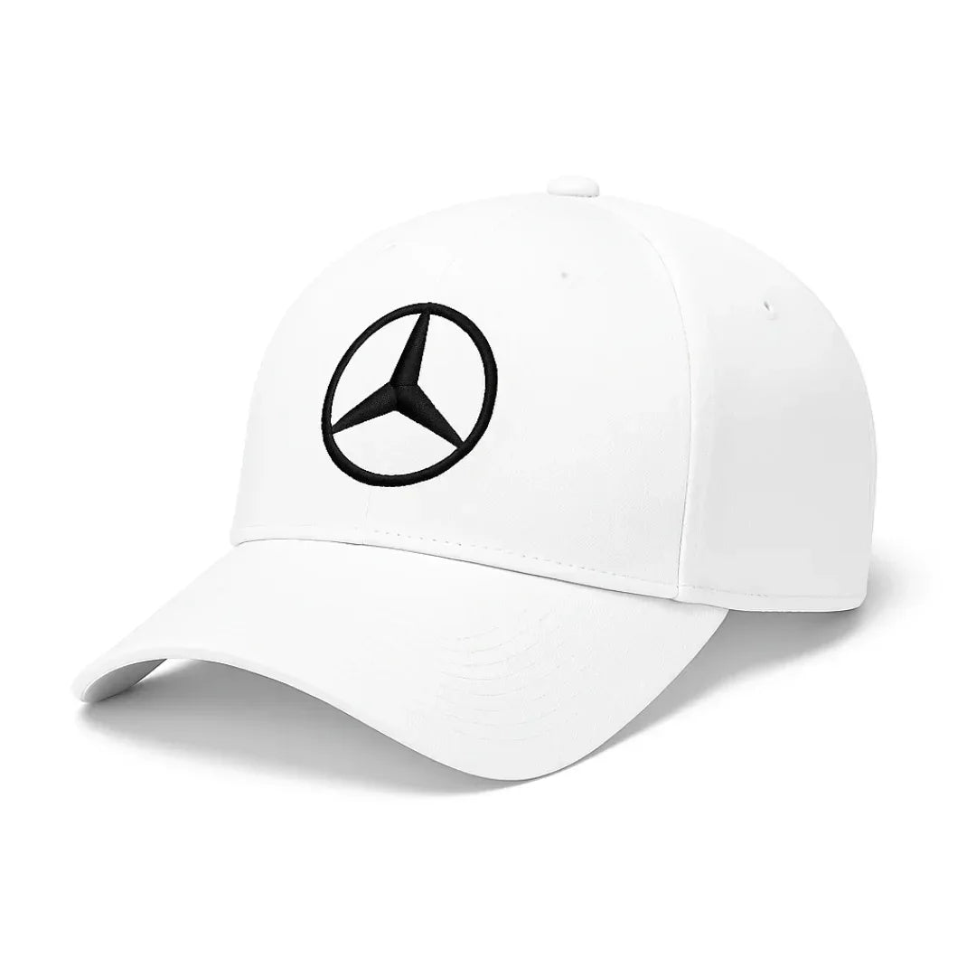 Cosmo embroidered Merc Mark Cap | White