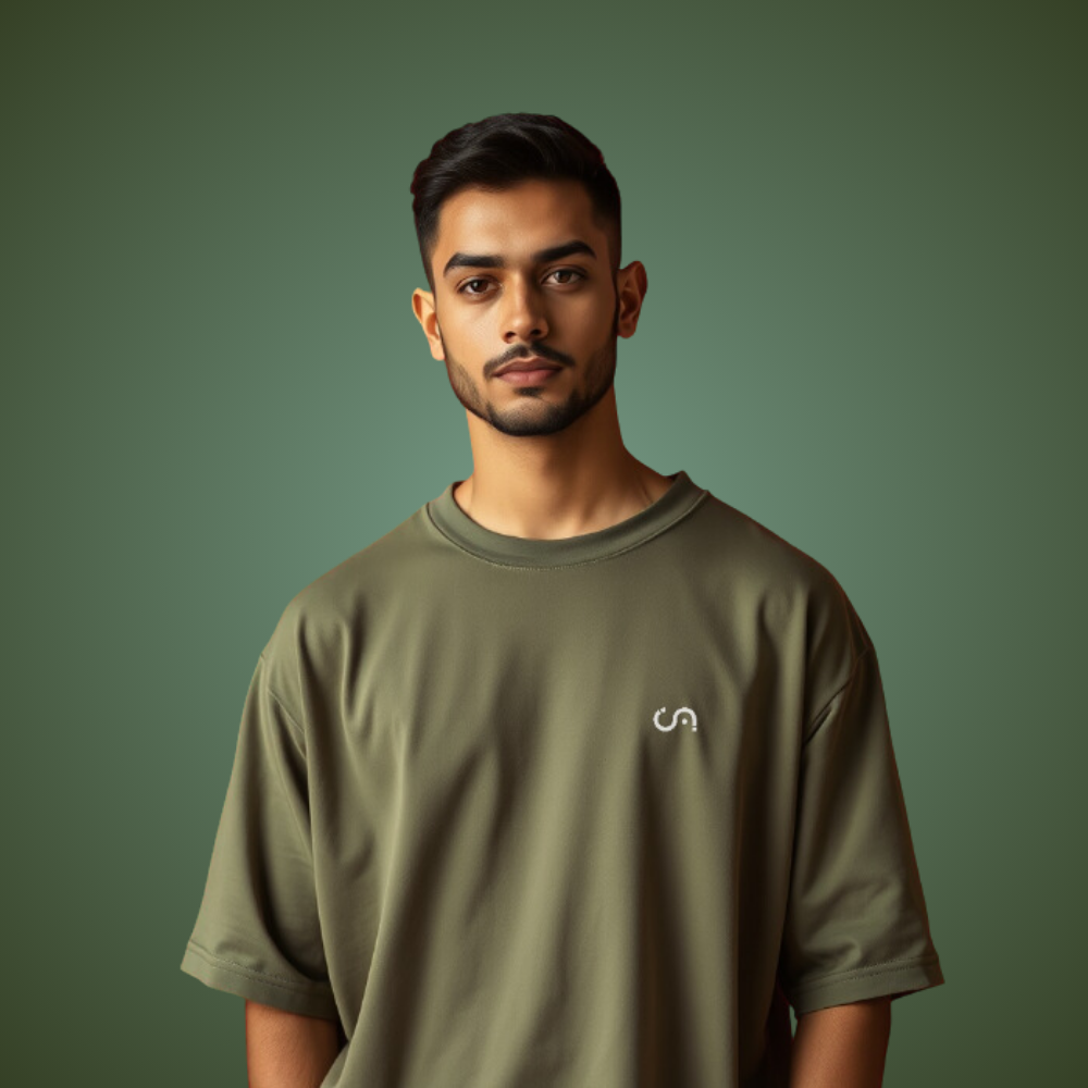 Cosmo Attire Drop Shoulder | Olive Green - Cosmo Attire