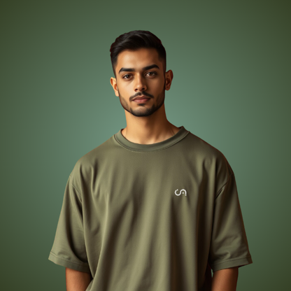 Cosmo Attire Drop Shoulder | Olive Green - Cosmo Attire