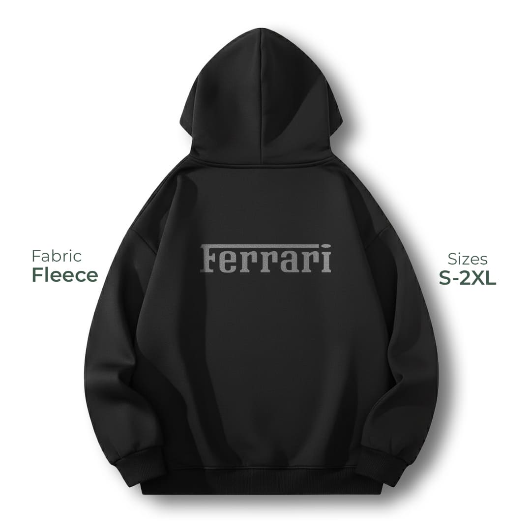 Cosmo Rosso Nero Hoodie | Black