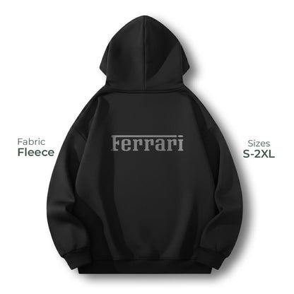 Cosmo Rosso Nero Hoodie | Black