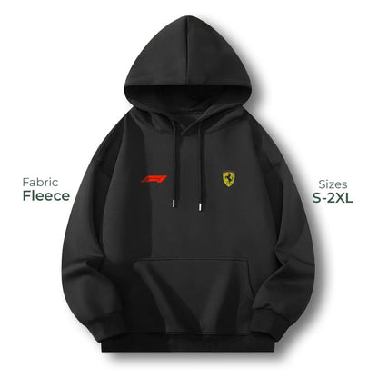 Cosmo Rosso Nero Hoodie | Black
