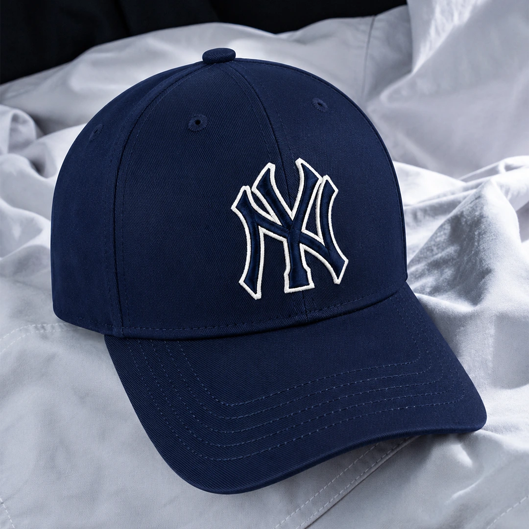 Embroidered NY Cap | Navy Cosmo Attire