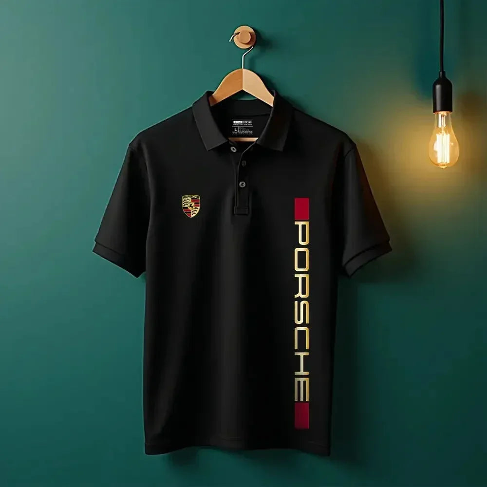 Cosmo Porsche Fireline V2 Polo Black Cosmo Attire