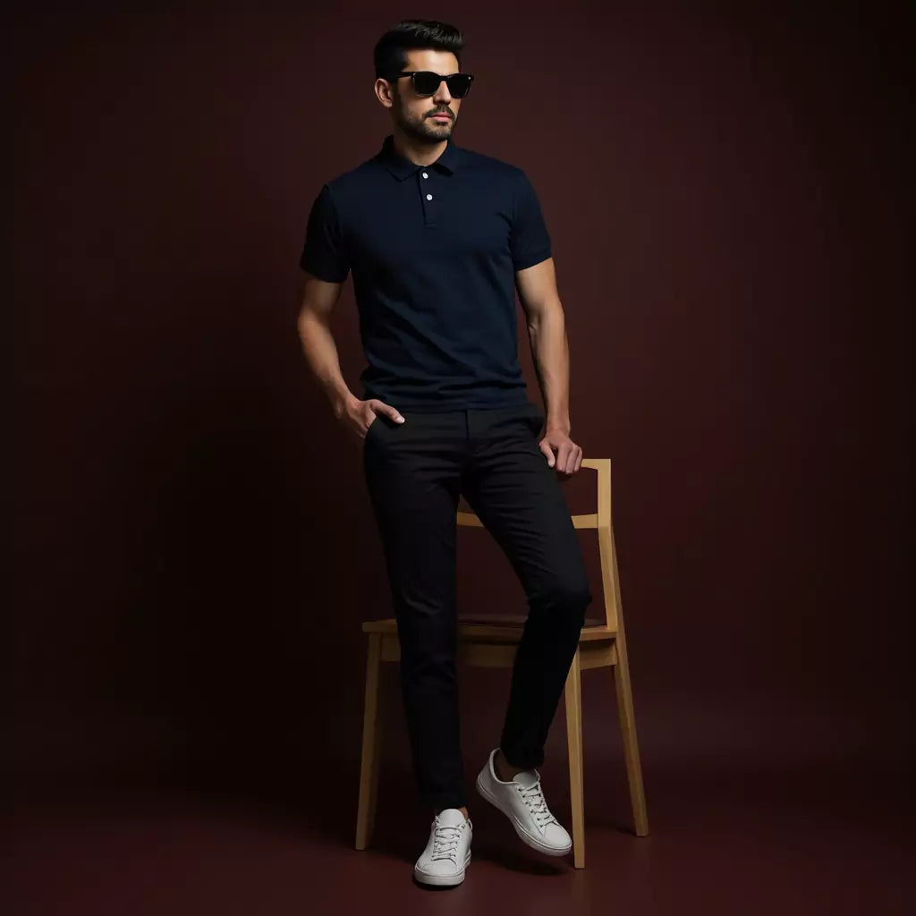 Cosmo Attire Polo | Navy Blue - Cosmo Attire