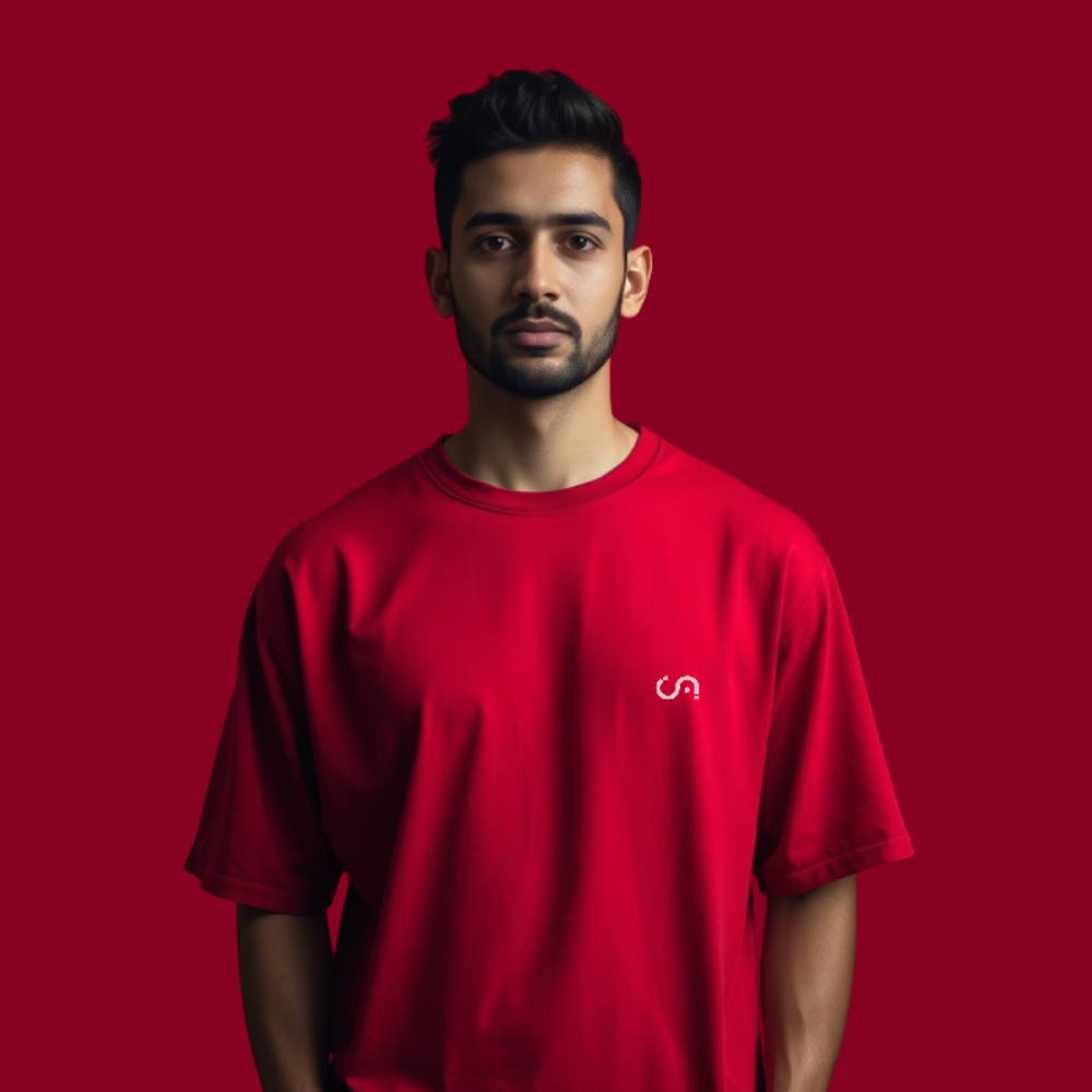 Cosmo Attire Drop Shoulder | Red - Cosmo Attire